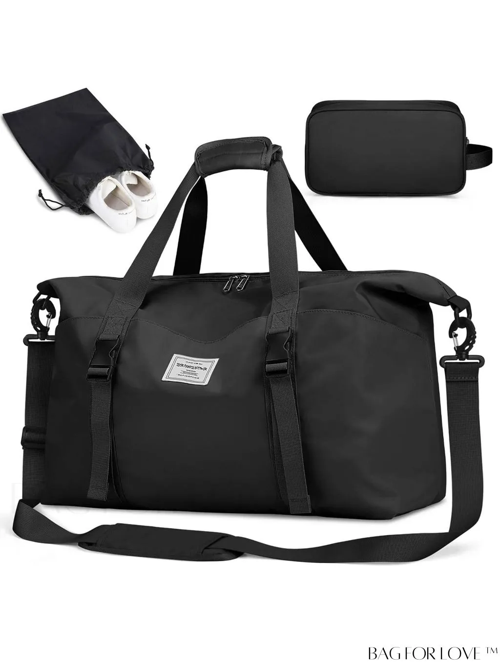 BagForLove - Waterproof Travel Duffel Bag with Wet Pocket and Toiletry Bag - 30L/40L