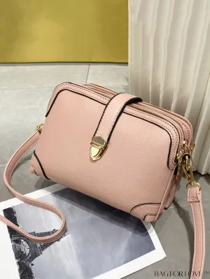 BagForLove - Womens 3-Layer Small Satchel: Fashionable Crossbody Bag with Removable Strap - Ideal Mothers Day Gift
