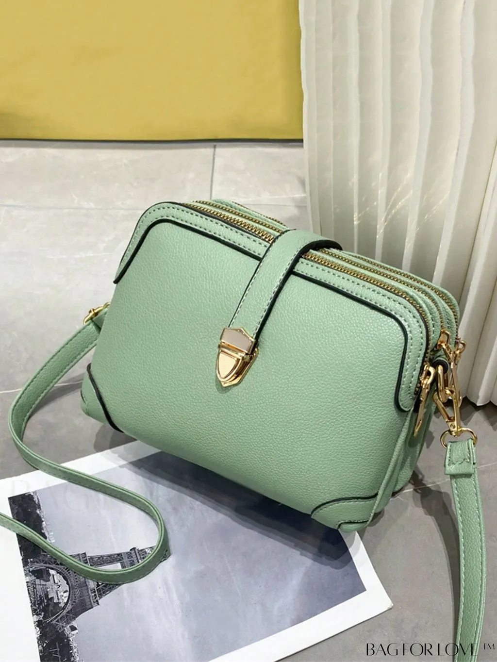 BagForLove - Womens 3-Layer Small Satchel: Fashionable Crossbody Bag with Removable Strap - Ideal Mothers Day Gift