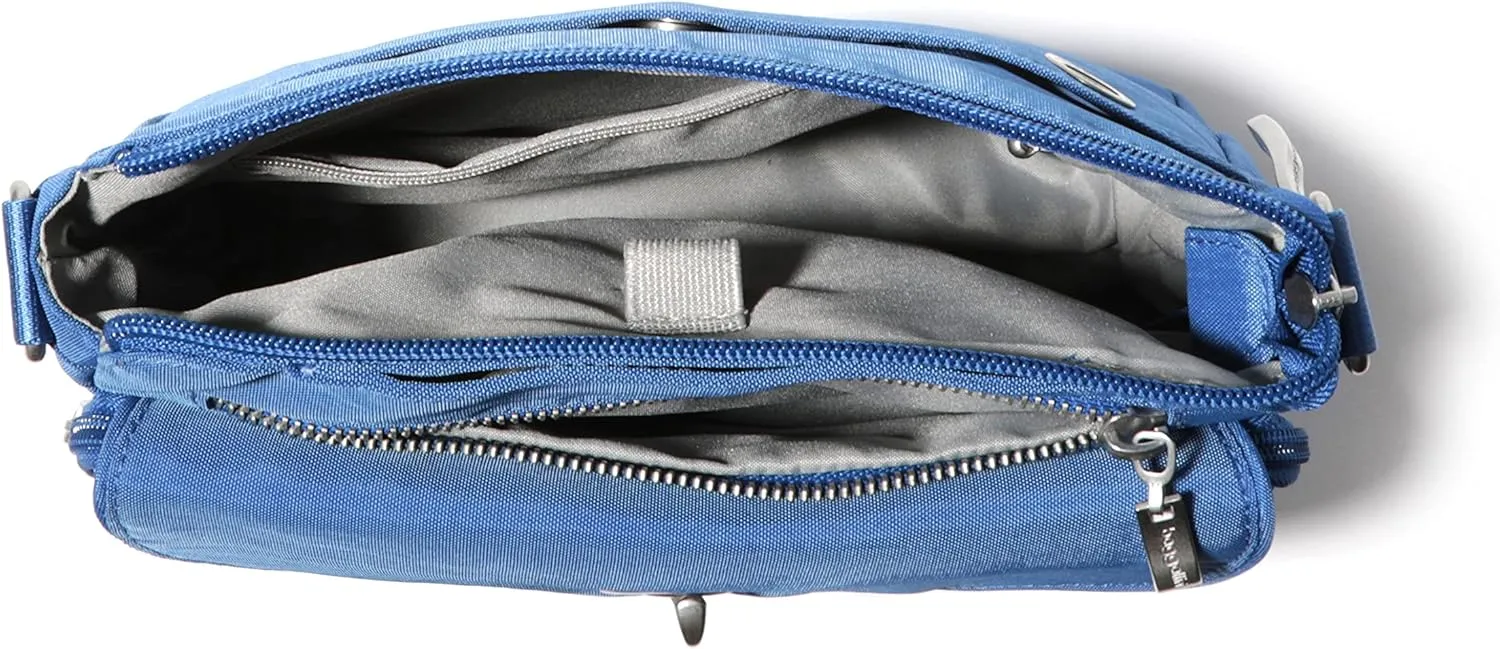 Baggallini Calais Crossbody Bags for Women 9.5"x7" Travel Handbag Purse w/RFID Front Wallet Lightweight Water-Resistant
