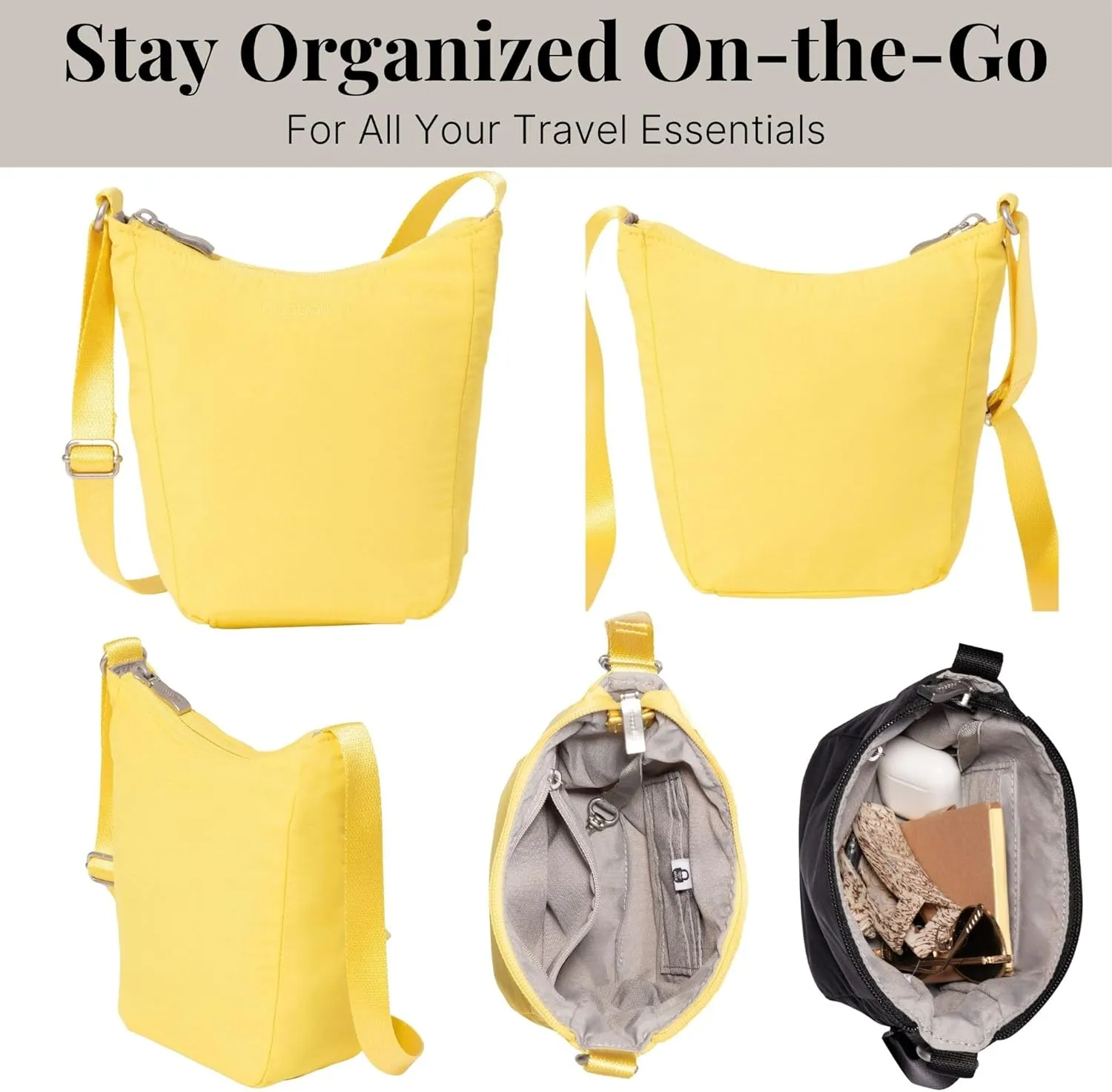 Baggallini Swift Mini Crossbody Bag for Women - 4.5x7 Small Travel Purse with Crossbody Strap and RFID