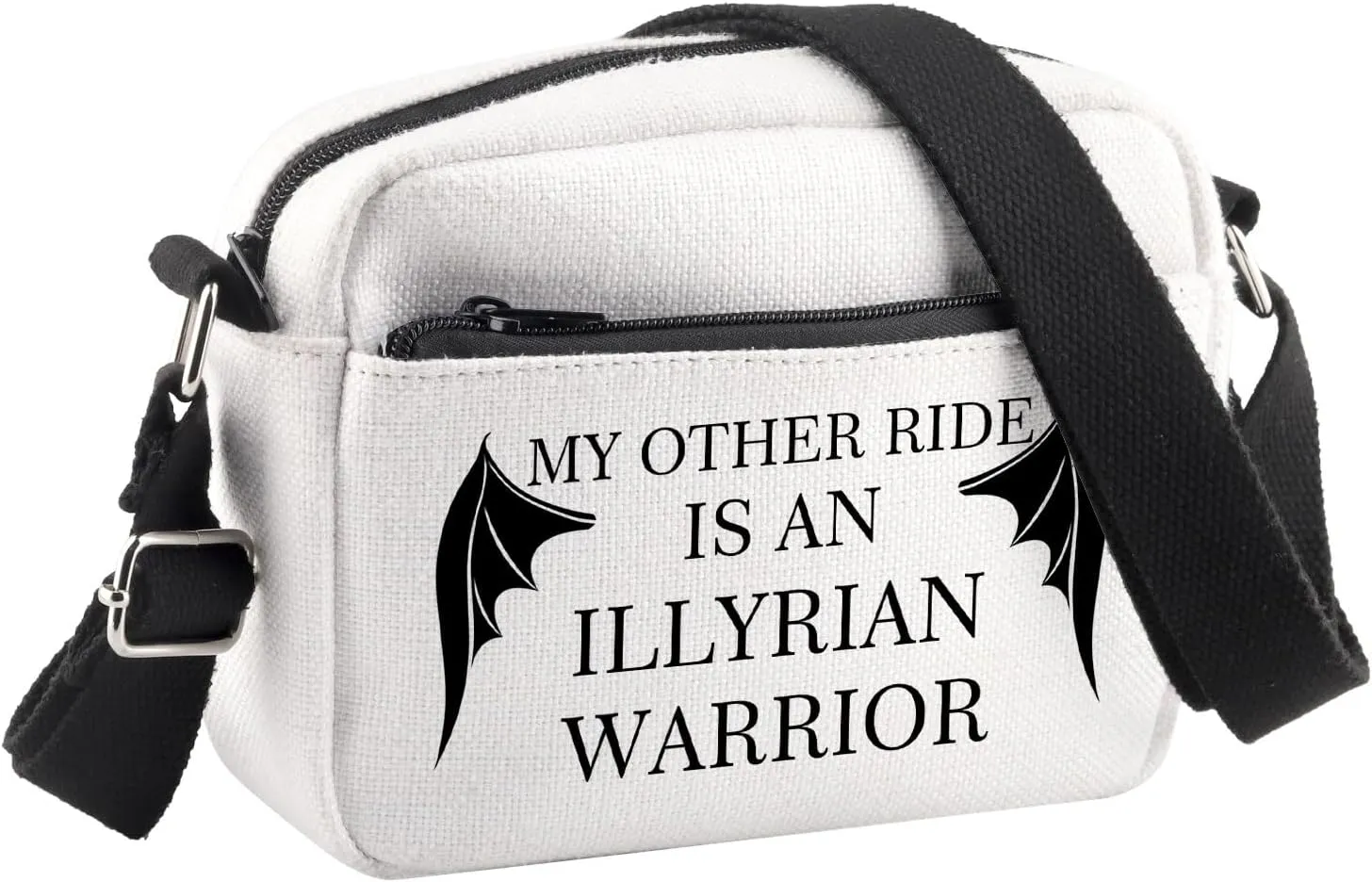 BDPWSS Bat Boys Gift SJM Fan Gift My Other Ride Is An Illy Warrior Night Court Crossbody Bag Vampire Bat Gift Book Lover Gift