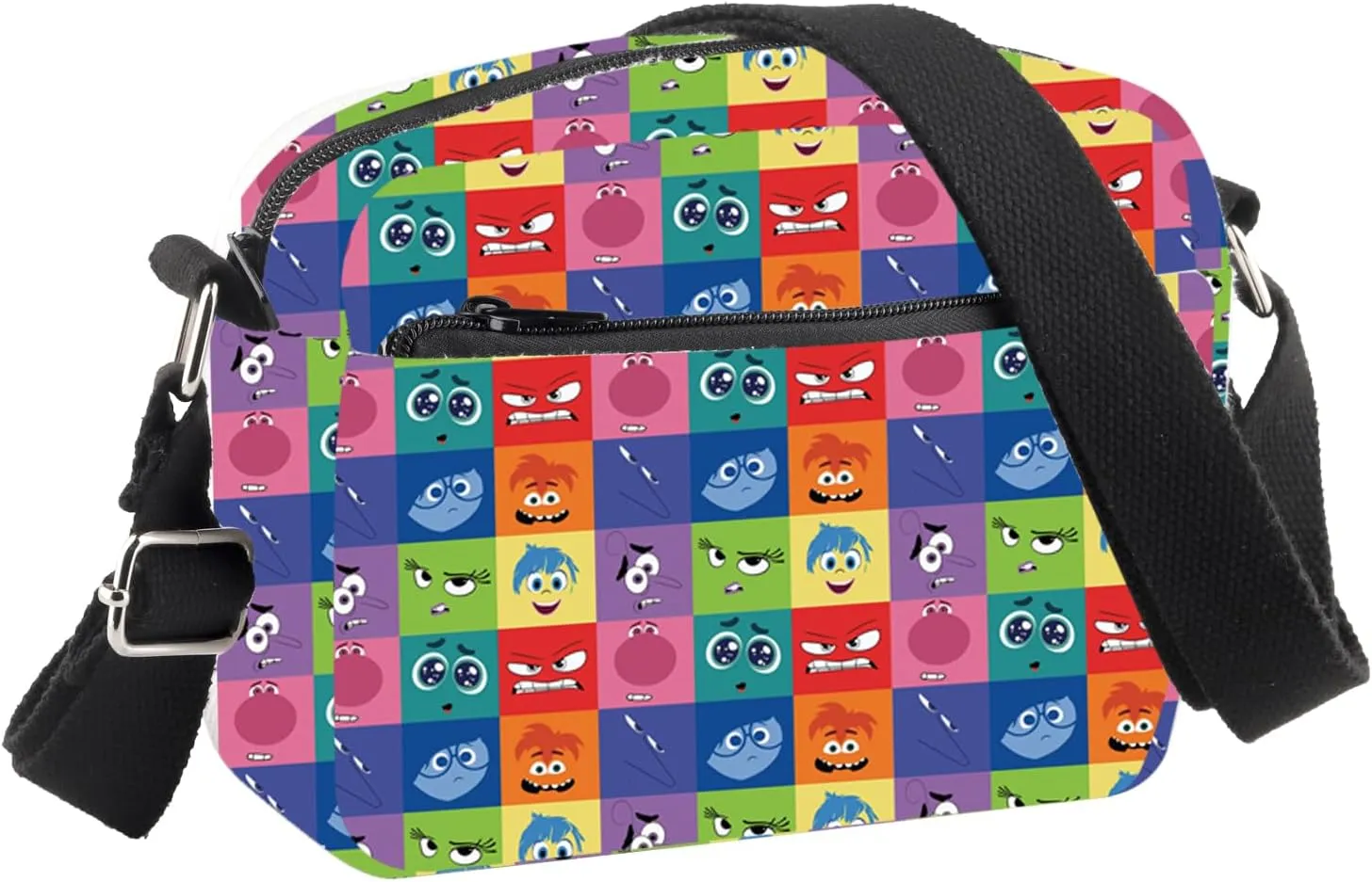 BDPWSS Inside Cartoon Movie Gift Emotions Group Gift For Anger Fear Joy Disgust Sadness Envy Anxiety Fans Crossbody Bag