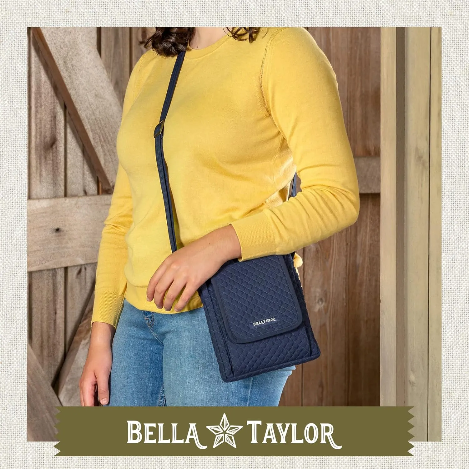Bella Taylor Mini Crossbody Purse with Built In Wallet