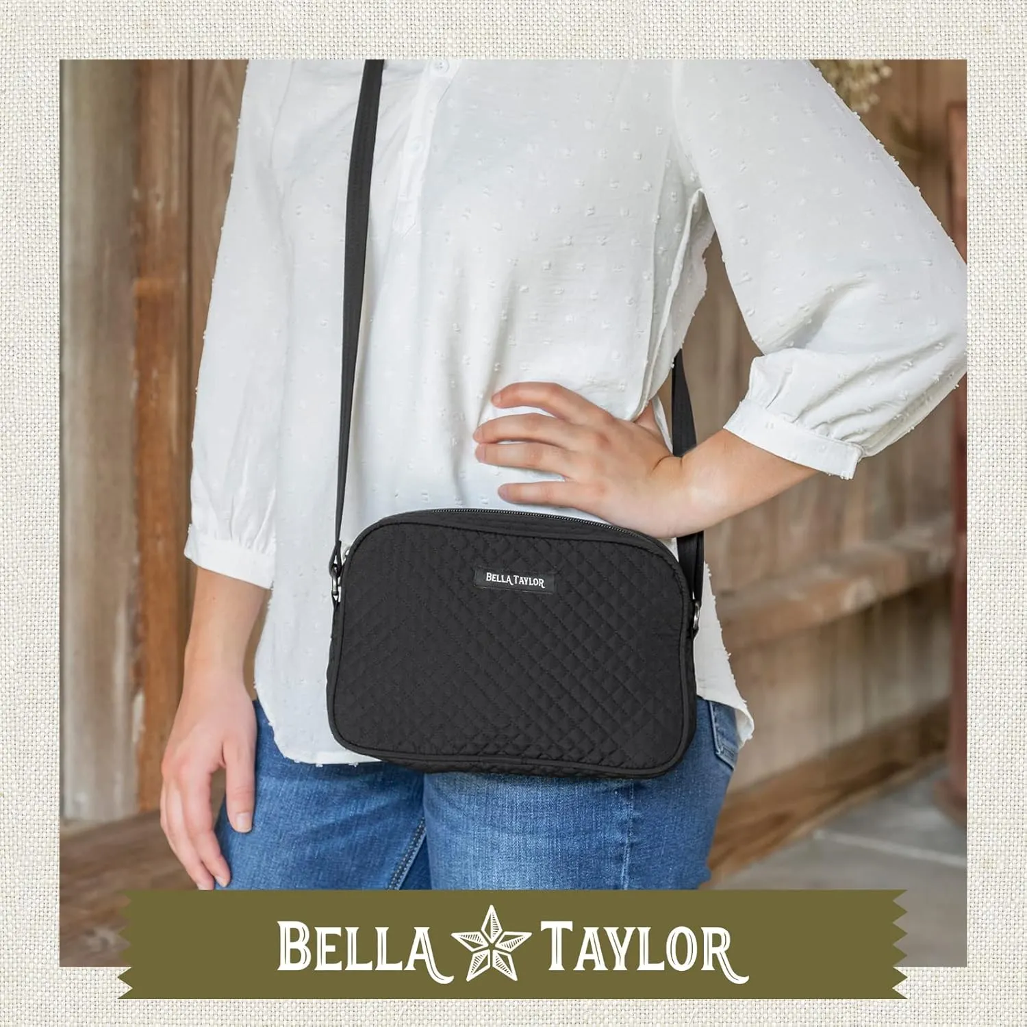 Bella Taylor Simple Crossbody Purse for Women, Small Shoulder Handbag