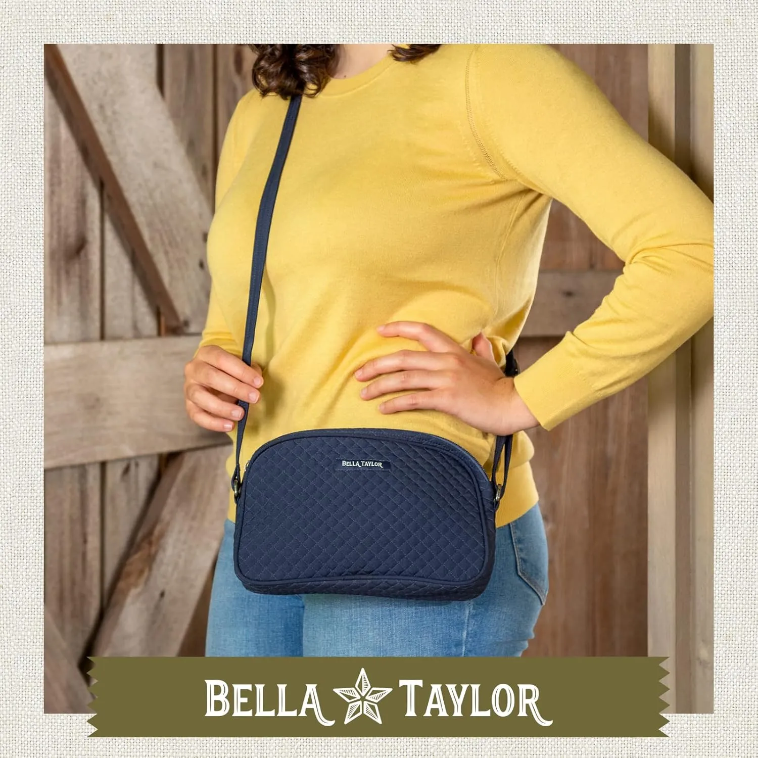 Bella Taylor Simple Crossbody Purse for Women, Small Shoulder Handbag