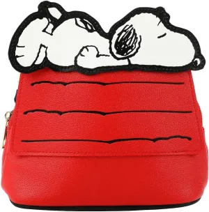 Bioworld Peanuts Snoopy House Red 7.75" Dome Crossbody Bag