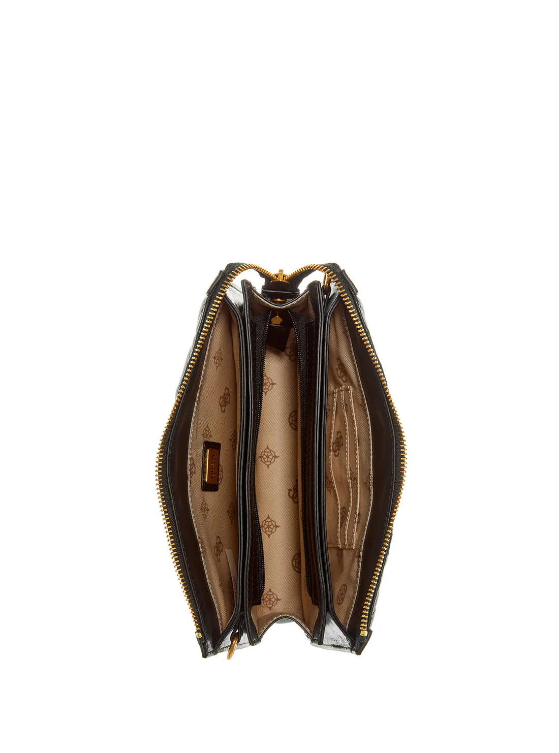 Black Abey Multi Compartment Crossbody Bag