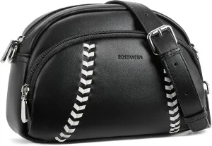 BOSTANTEN Baseball Crossbody Purses for Sport Mom Small Shoulder Bag Vegan Leather Women Handbags for Events