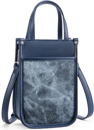 BOSTANTEN Small Crossbody Purse for Women Mini Tote Bag Top Handle Shoulder Bag Compact Handbags with Adjustable Strap