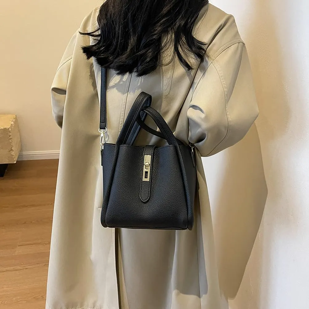 Bucket Bag for Women,Trendy Bucket Crossbody Bag Small Vintage Elegant Tote Bag Women's Shoulder Handbags Cluth Purse