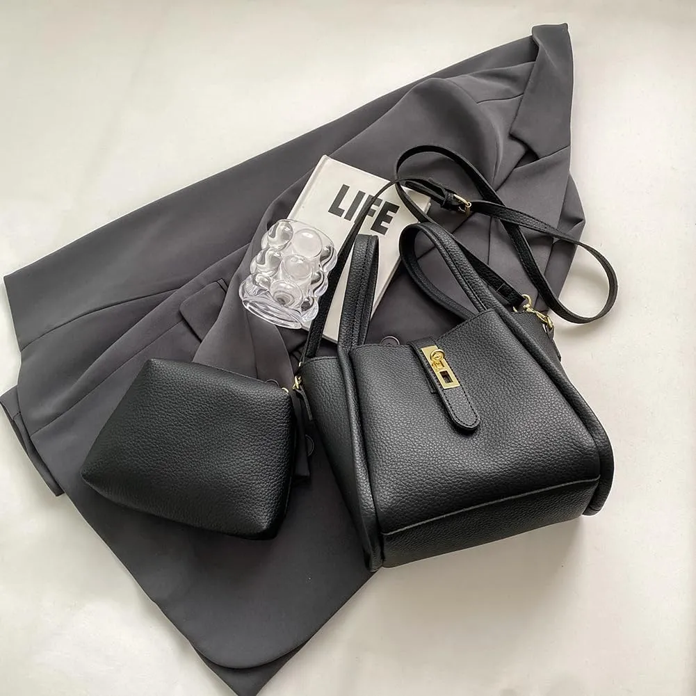 Bucket Bag for Women,Trendy Bucket Crossbody Bag Small Vintage Elegant Tote Bag Women's Shoulder Handbags Cluth Purse