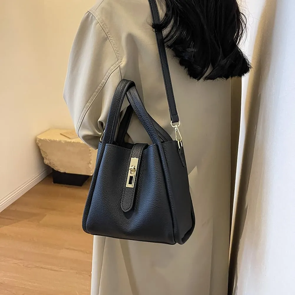 Bucket Bag for Women,Trendy Bucket Crossbody Bag Small Vintage Elegant Tote Bag Women's Shoulder Handbags Cluth Purse