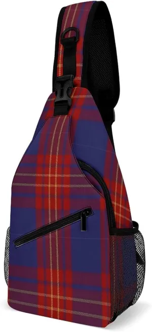 Butler Fashion Tartan Fashion Crossbody Bag for Both Men And Women, Chest Bag