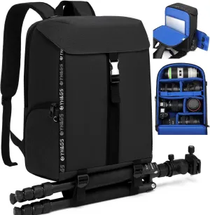 Camera Backpack,Camera Bag for Photographer Professional DSLR/SLR Mirrorless Camera Cases,Fit 15.6 inch Laptop Compartment,Travel Photography Backpack