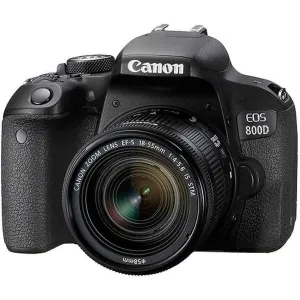 Canon EOS 800D Digital SLR with 18-55 IS STM Lens Black (International Model No Warranty)