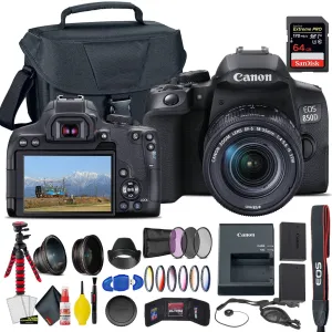 Canon EOS 850D / Rebel T8i DSLR Camera With 18-55mm Lens   Extra Lenses & Battery Bundle