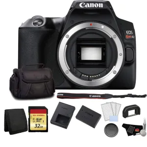 Canon EOS Rebel SL3 DSLR Camera (Black, Body Only) Bundle with 32GB Memory Card  LCD Screen Protectors and More