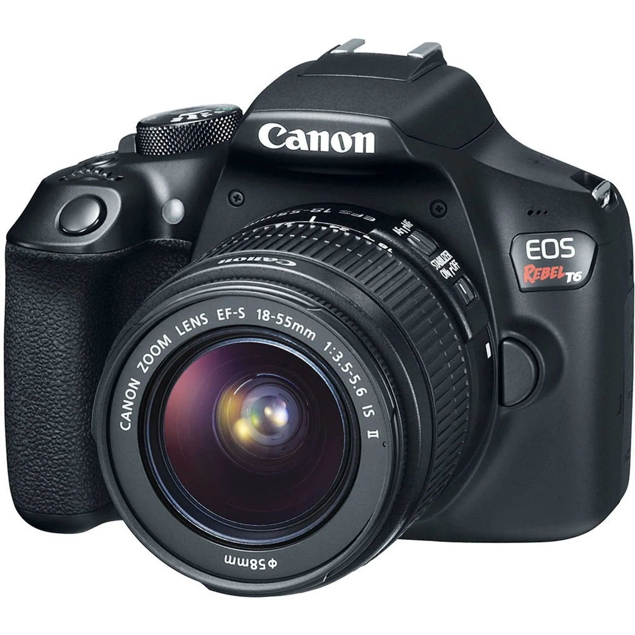 Canon EOS Rebel T6 DSLR Camera 18-55mm is II Lens & 75-300mm III Lens   UV FLD CPL Filter Kit   Wide Angle & Telephoto L