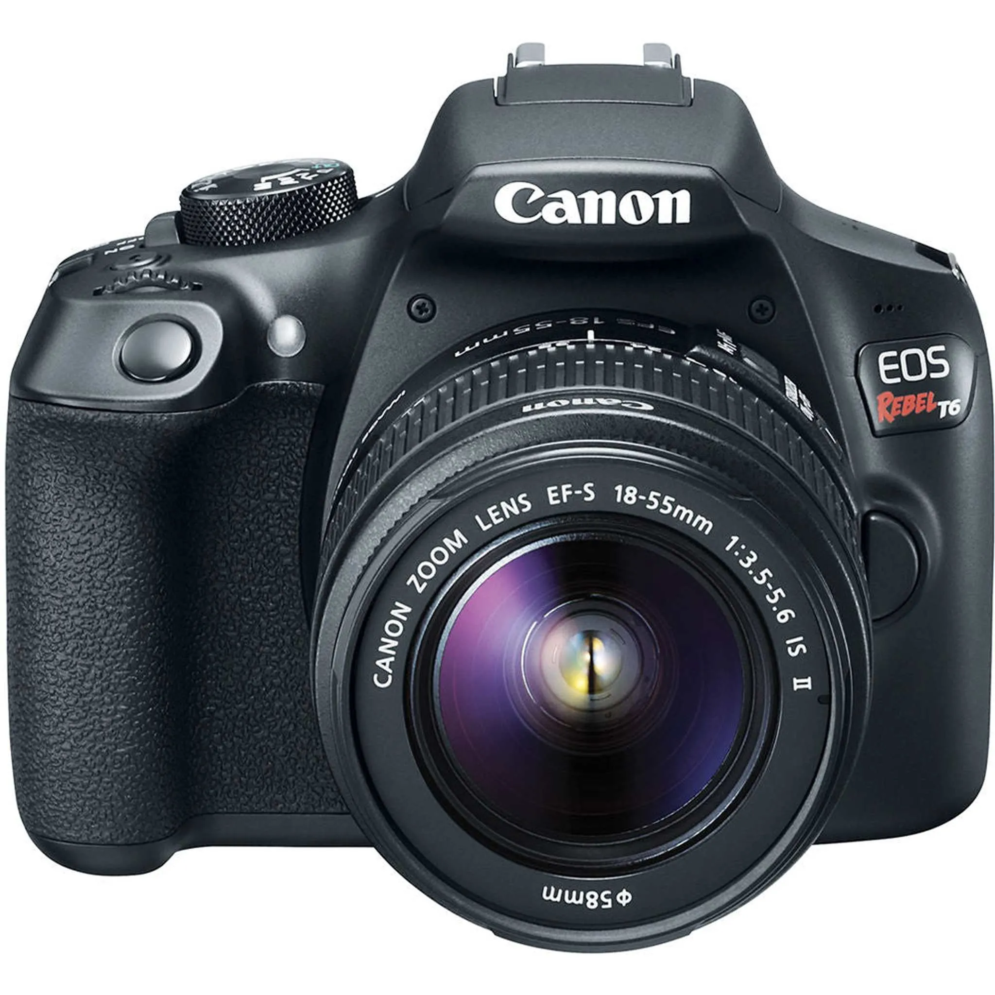 Canon EOS Rebel T6 DSLR Camera with 18-55mm Lens (1159C003) W/Bag, Extra Battery, LED Light, Mic, Filters and More - Adv