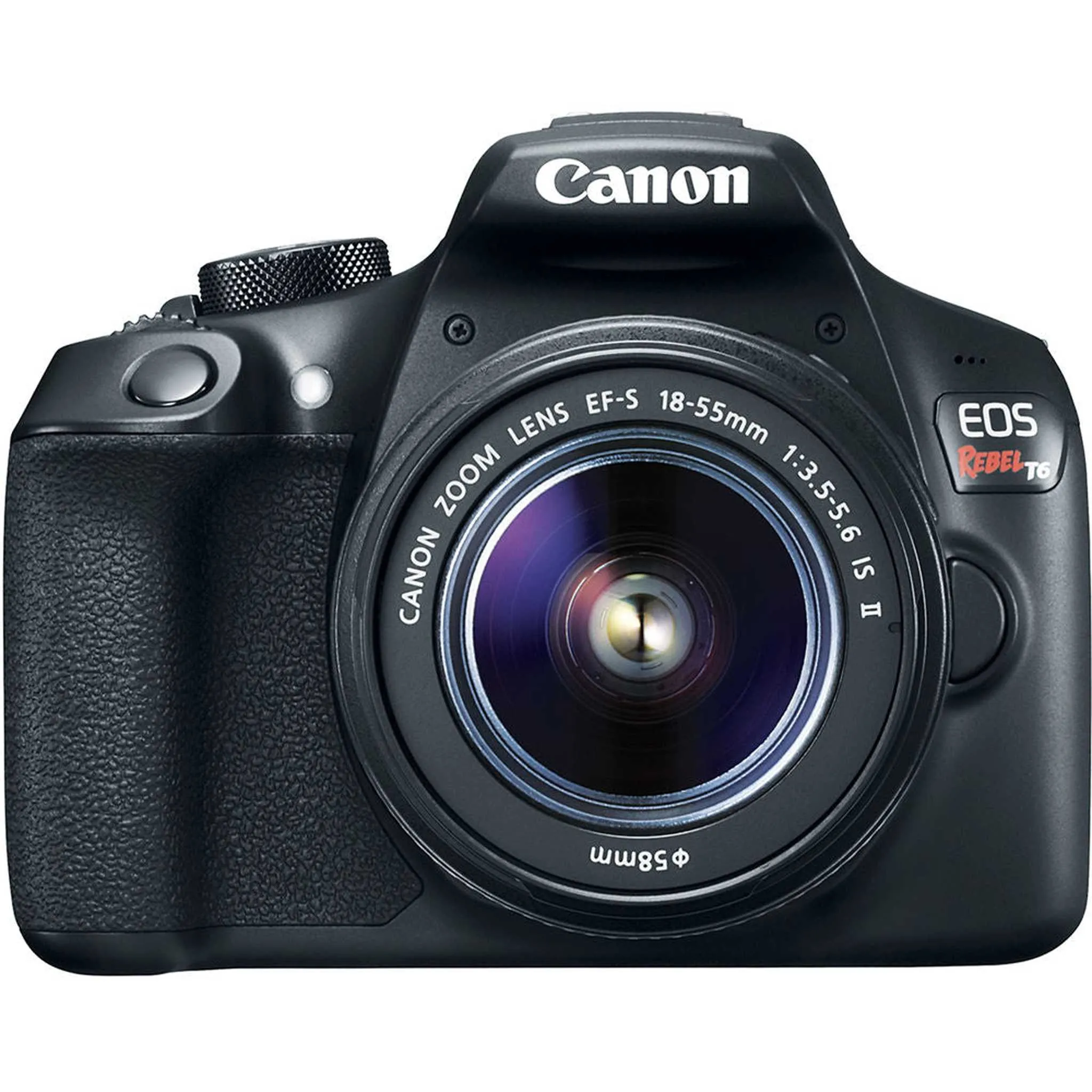Canon EOS Rebel T6 DSLR Camera with 18-55mm Lens (1159C003) W/Bag, Extra Battery, LED Light, Mic, Filters and More - Adv