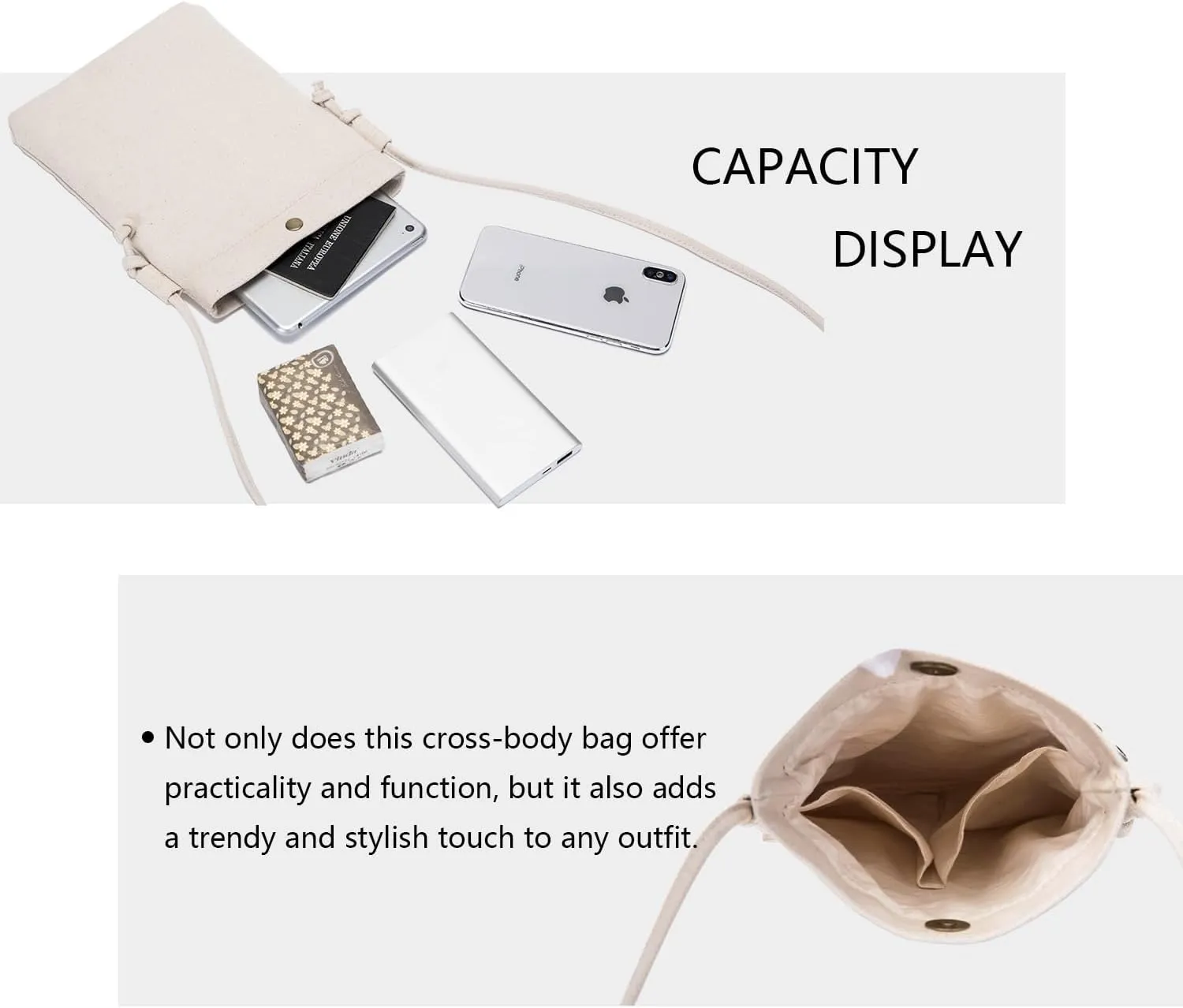 Canvas bag women's single shoulder new small bag Korean oblique collapse fresh Harajuku mobile phone bag