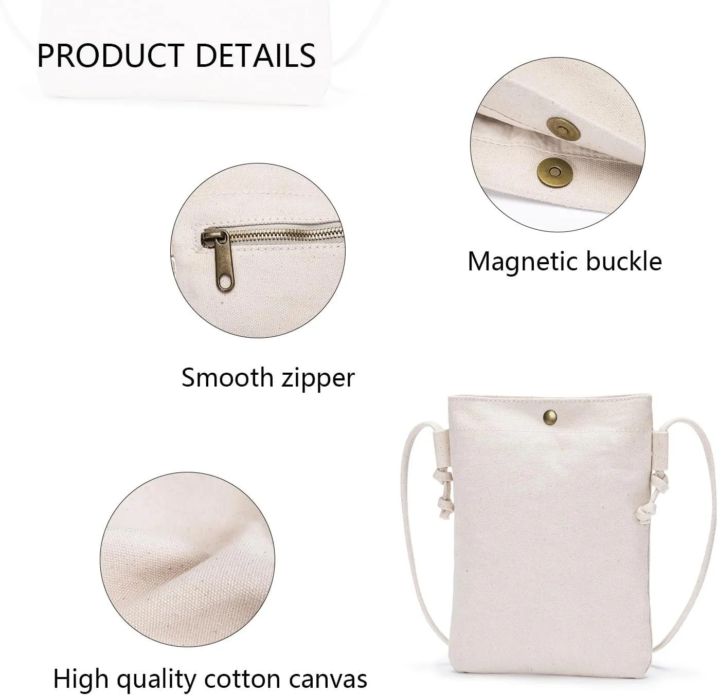 Canvas bag women's single shoulder new small bag Korean oblique collapse fresh Harajuku mobile phone bag