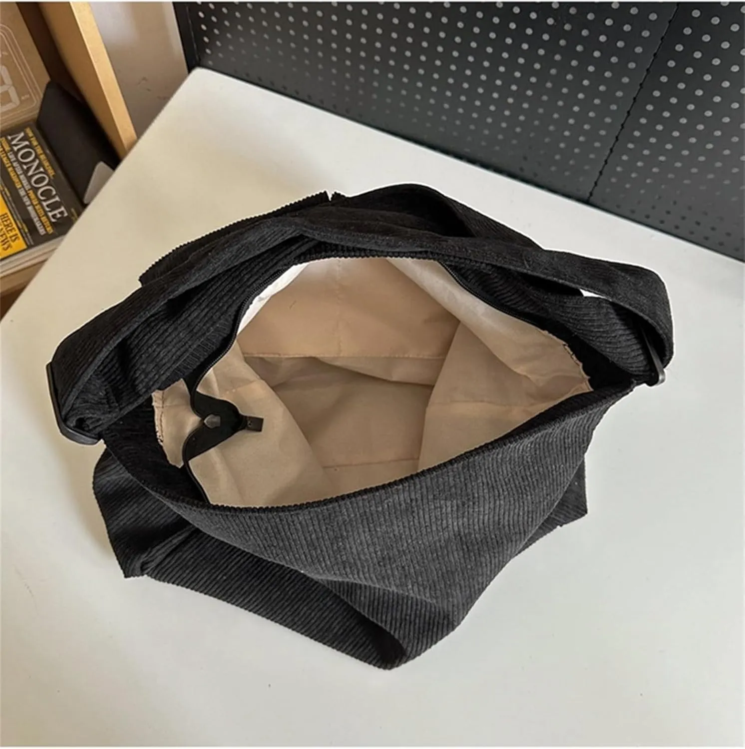 Canvas Crossbody Bag Corduroy Multi-Pocket Shoulder Tote 2025 Unisex College Casual Couple Daily Bag Work