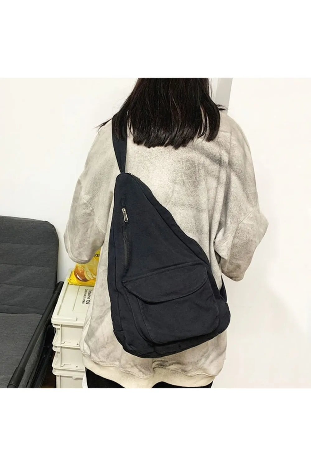 Canvas Crossbody Chest Bag