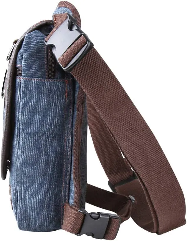 Canvas Sport Outdoor Multi-pocket Leg Bag (Dark Blue)