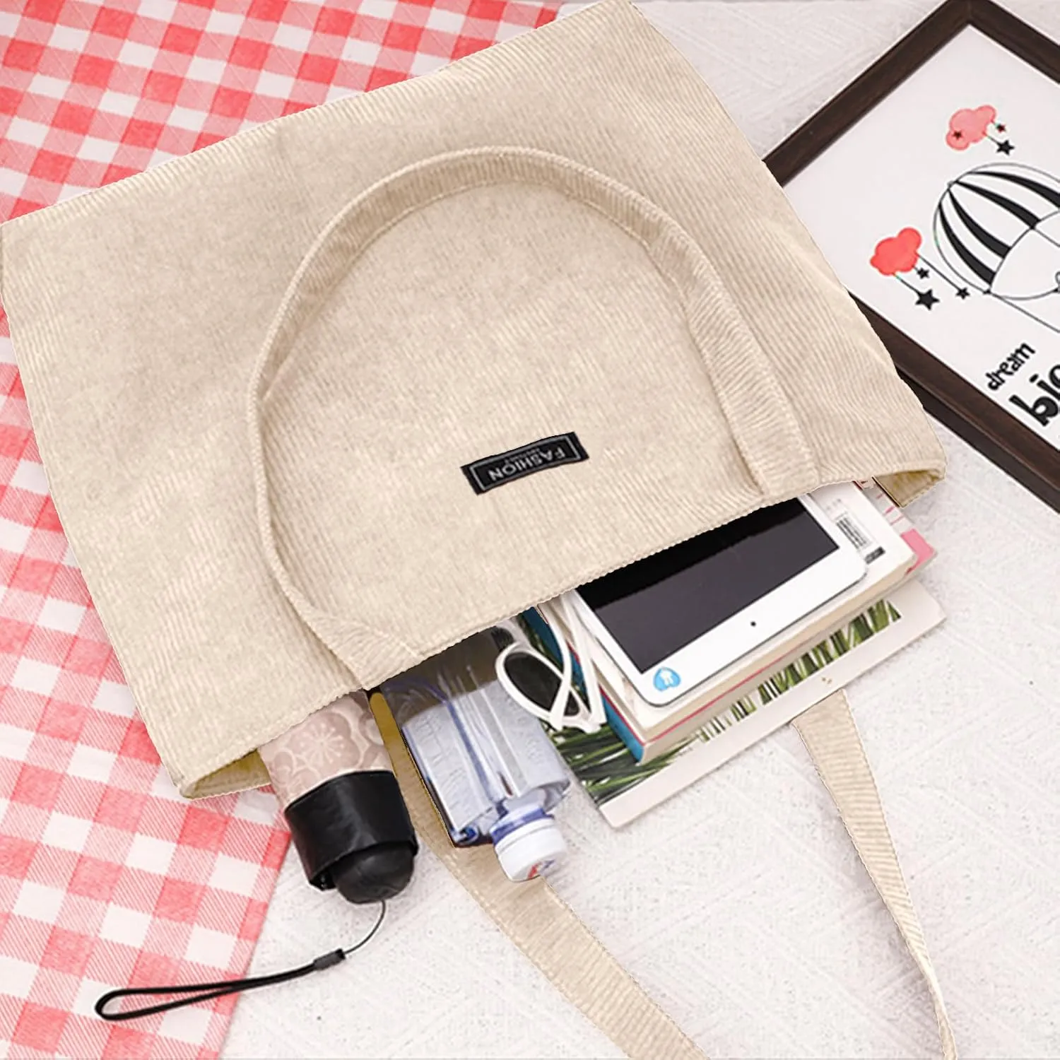 Canvas Tote Bag for Women - Crossbody, Shoulder, Travel & Beach Bag