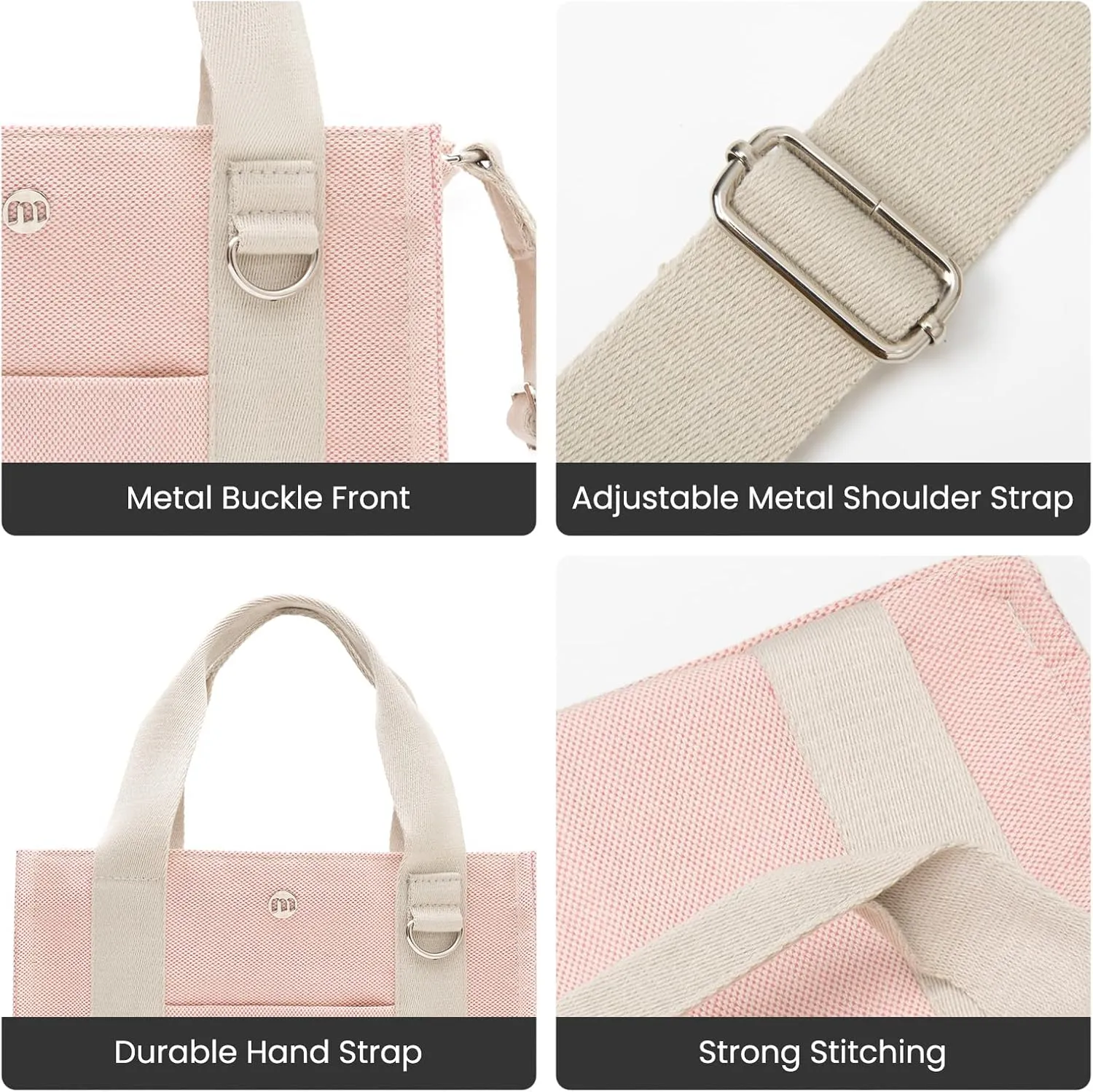 Canvas Tote Bag for Women with Pockets Bag