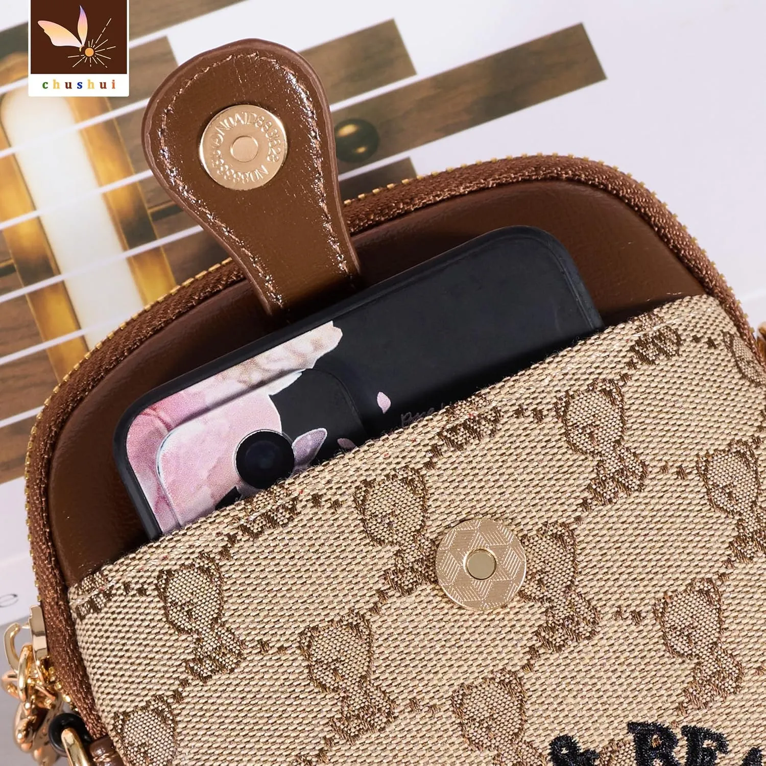 Cell Phone Purse,Small Crossbody Bag for Women,Cute Leather Handbag with Adjustable Strap for Travel Work Daily