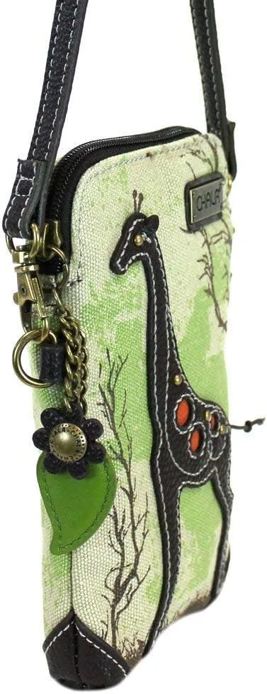CHALA Canvas Crossbody Cell Phone Purse - Women Multicolor Handbag with Adjustable Strap