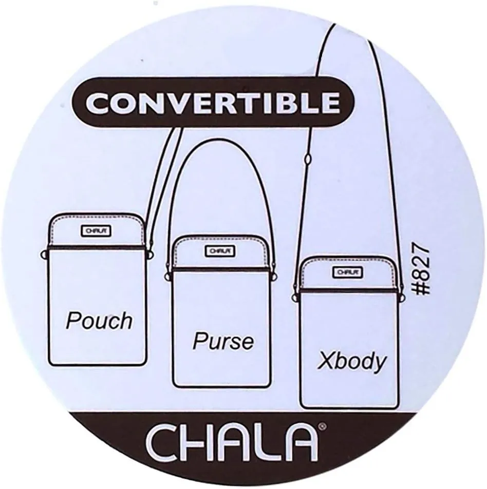 CHALA Canvas Crossbody Cell Phone Purse - Women Multicolor Handbag with Adjustable Strap