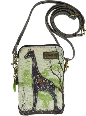 CHALA Canvas Crossbody Cell Phone Purse - Women Multicolor Handbag with Adjustable Strap