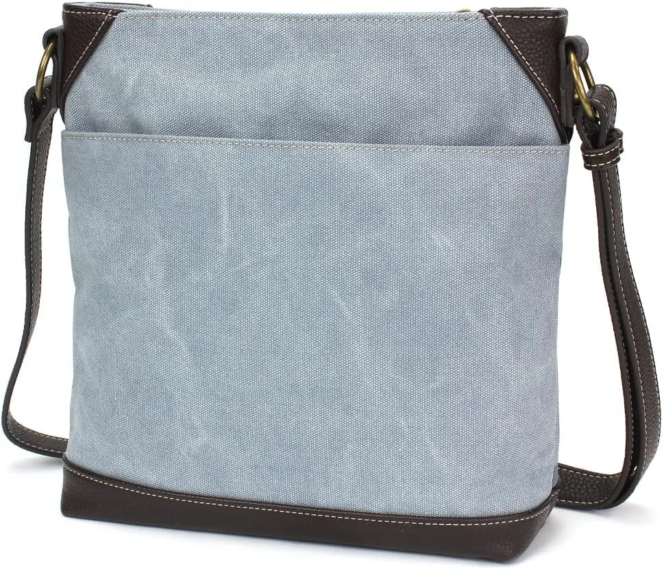 CHALA Canvas Crossbody Women Mid-Size Crossbody Shoulder Purse with Adjustable Strap