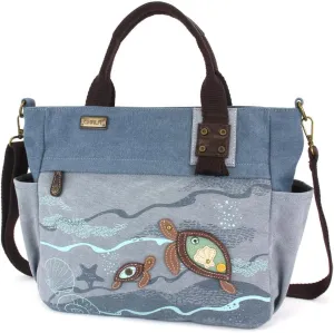 CHALA Canvas Print Pocket Tote Women Canvas Tote Bag/Shoulder Purse with Detachable Crossbody Strap