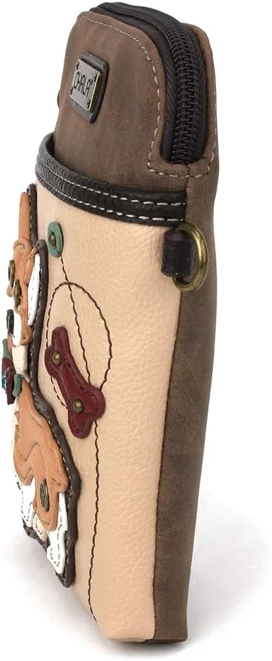 CHALA Cell Phone Crossbody Purse-Women PU Leather/Canvas Multicolor Handbag with Adjustable Strap
