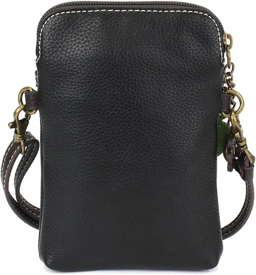CHALA Cell Phone Crossbody Purse-Women PU Leather/Canvas Multicolor Handbag with Adjustable Strap