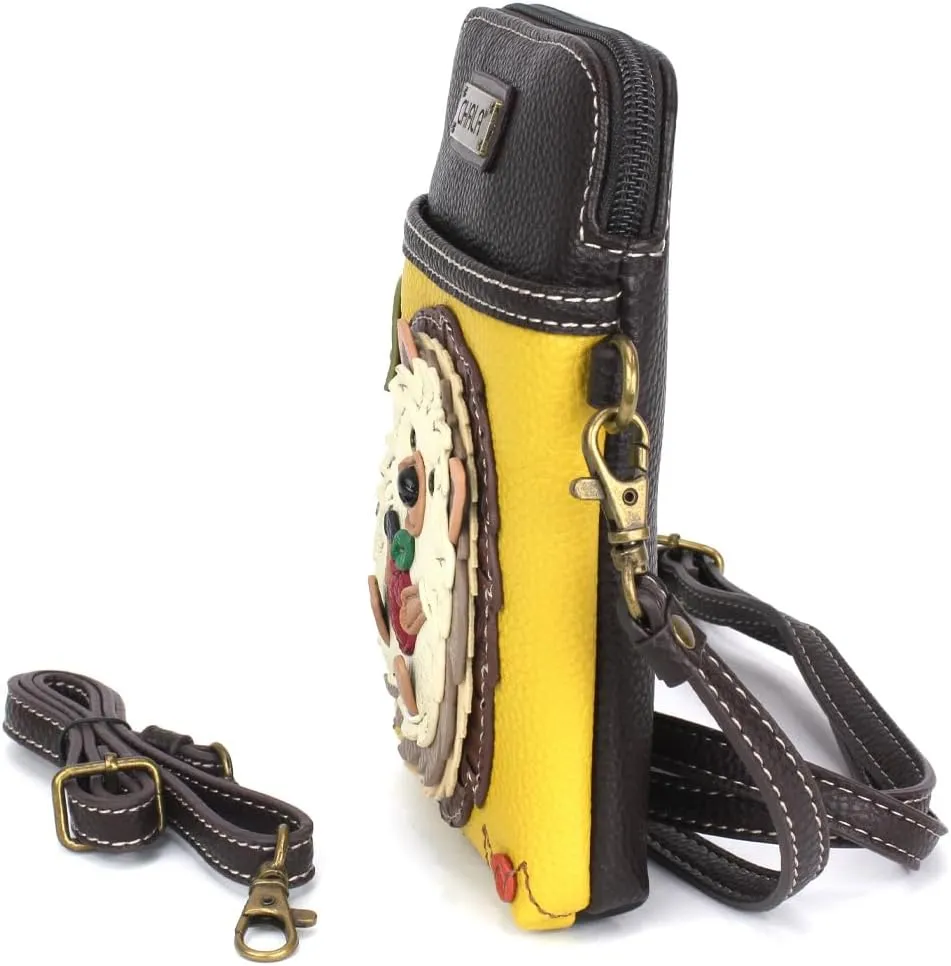 CHALA Cell Phone Crossbody Purse-Women PU Leather/Canvas Multicolor Handbag with Adjustable Strap