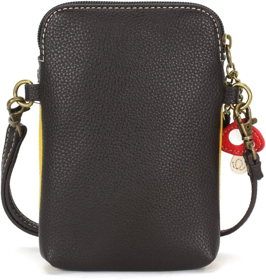CHALA Cell Phone Crossbody Purse-Women PU Leather/Canvas Multicolor Handbag with Adjustable Strap