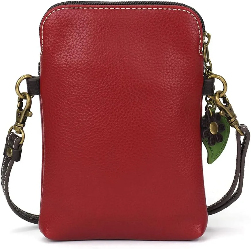 CHALA Cell Phone Crossbody Purse-Women PU Leather/Canvas Multicolor Handbag with Adjustable Strap