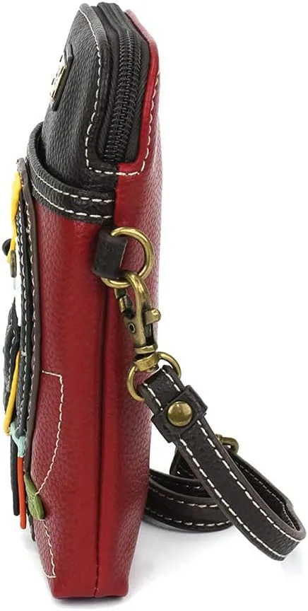 CHALA Cell Phone Crossbody Purse-Women PU Leather/Canvas Multicolor Handbag with Adjustable Strap