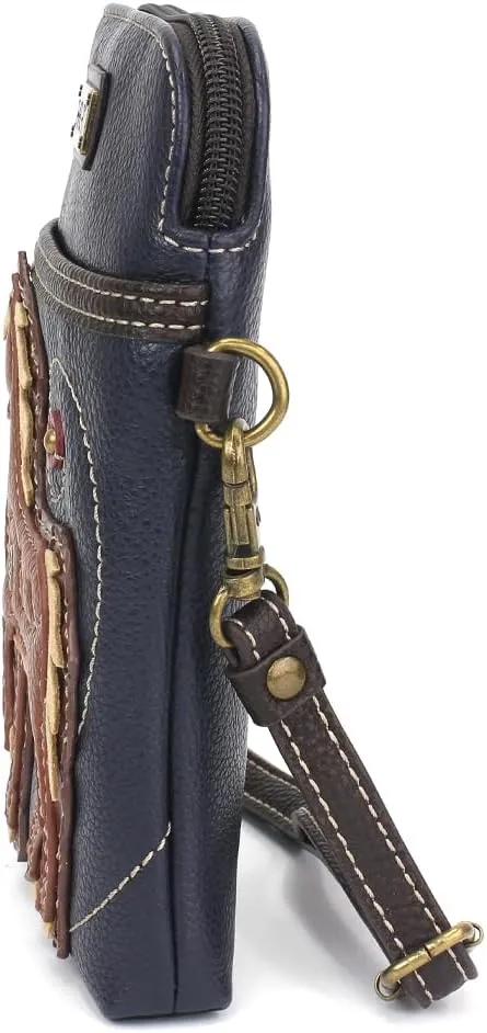 CHALA Cell Phone Crossbody Purse-Women PU Leather/Canvas Multicolor Handbag with Adjustable Strap
