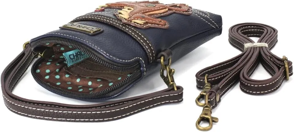 CHALA Cell Phone Crossbody Purse-Women PU Leather/Canvas Multicolor Handbag with Adjustable Strap