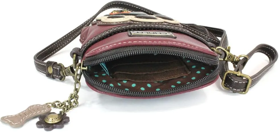 CHALA Cell Phone Crossbody Purse-Women PU Leather/Canvas Multicolor Handbag with Adjustable Strap