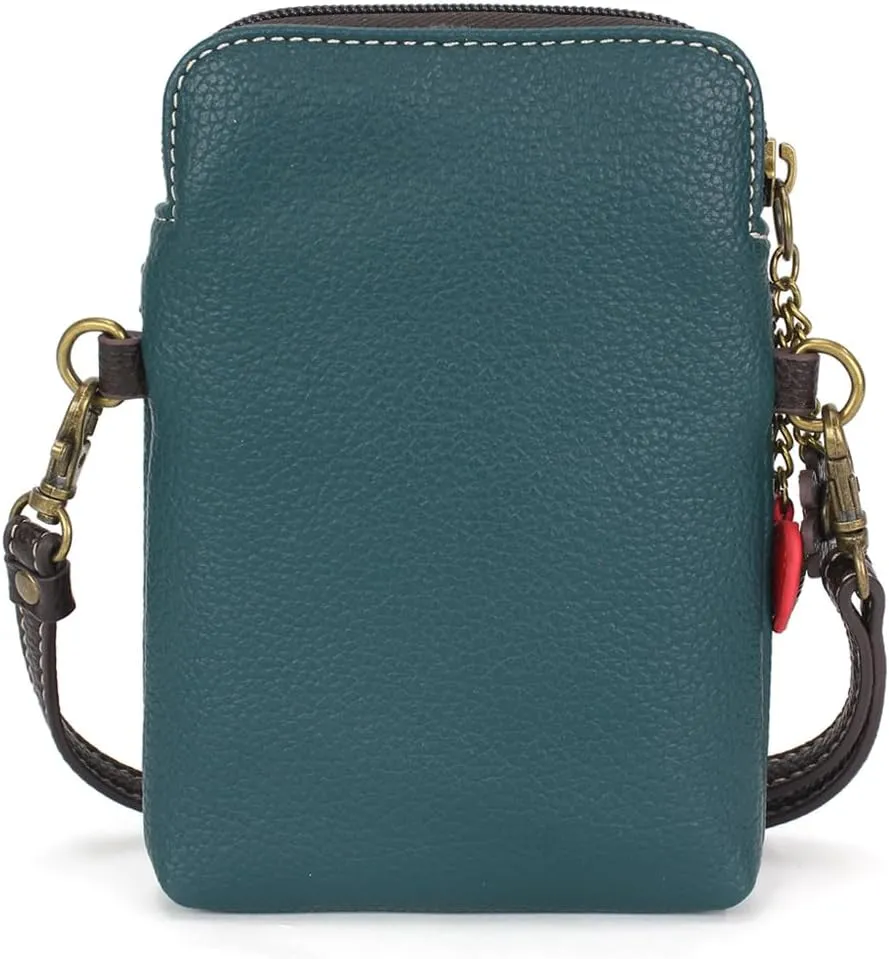 CHALA Cell Phone Crossbody Purse-Women PU Leather/Canvas Multicolor Handbag with Adjustable Strap