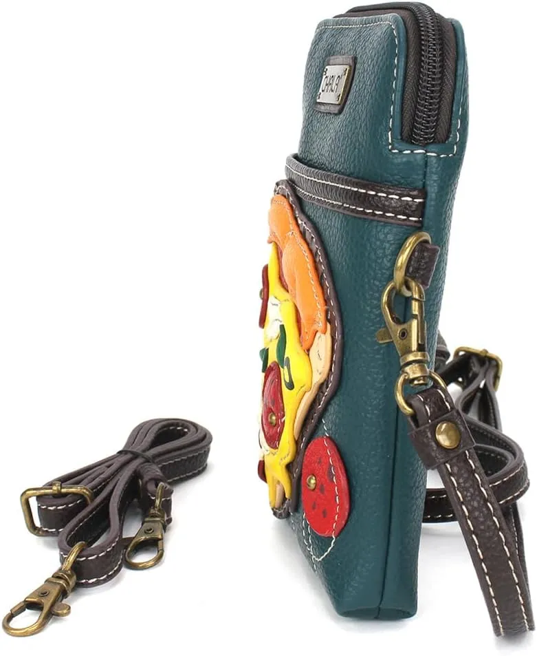 CHALA Cell Phone Crossbody Purse-Women PU Leather/Canvas Multicolor Handbag with Adjustable Strap