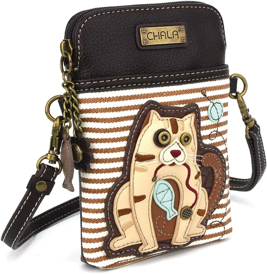 CHALA Cellphone Crossbody Handbag - Convertable Strap, Cat Lovers Gift